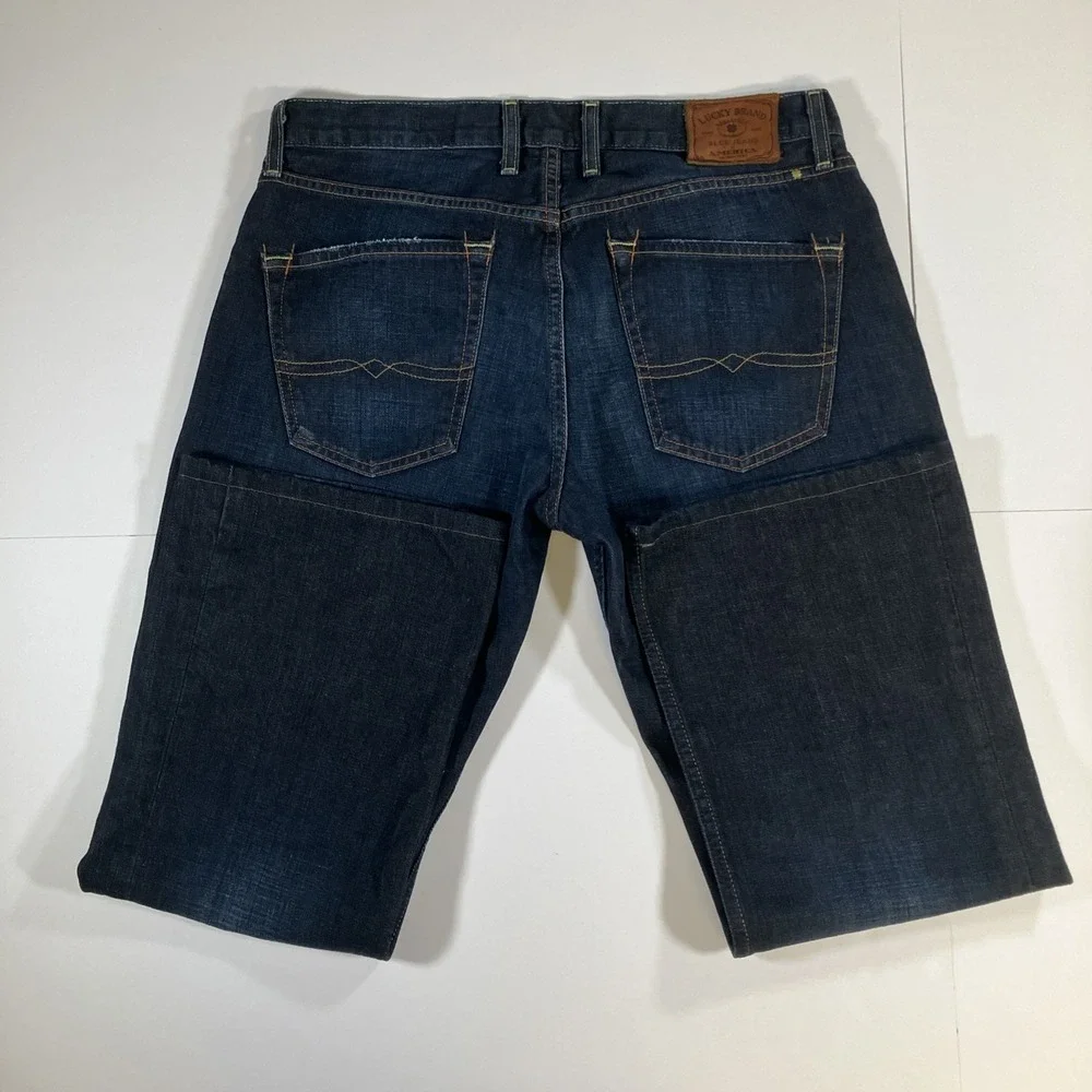 Lucky‎ Brand 227 Jeans Mens 33x30 Original Boot Dark Wash Button Fly 33x28